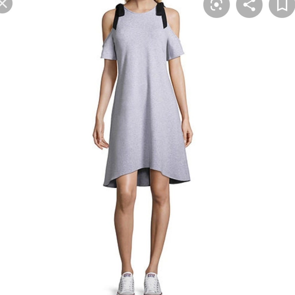 Project Runway Cold Shoulder Sweatshirt Dress